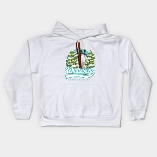 Whaleback New Hampshire retro ski logo Kids Hoodie